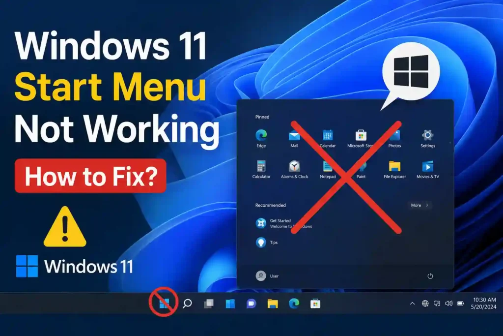 How to fix Windows 11 Start Menu not working. Step by step guide